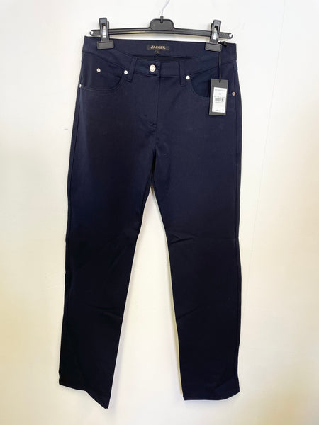 BRAND NEW JAEGER NAVY BLUE STRETCH STRAIGHT LEG JEANS SIZE 10