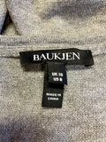 BAUKJEN GREY & BLACK SPOT V NECK JUMPER SIZE 10