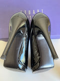 STUART WEITZMAN FOR RUSSELL & BROMLEY SWOON BLACK PATENT LEATHER HEELS SIZE UK 6.5/39.5