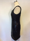 VINTAGE YESSICA BLACK SEQUINNED COCKTAIL DRESS SIZE 12