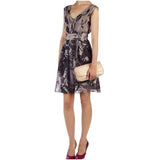 BRAND NEW TED BAKER YAMKA BUTTERFLY WING SLEEVELESS PLEATED FIT & FLARE DRESS SIZE 0 UK 4/6