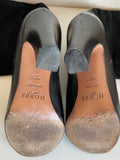 HOBBS BLACK SUEDE & LEATHER SLIM LEG HEELED BOOTS SIZE 4/37