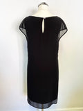 MINT VELVET BLACK,PURPLE & PINK PATTERNED SLEEVELESS SHIFT DRESS SIZE 8