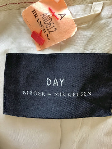 Birger Et Mikkelsen Cream & Red Pinstripe Jacket Size 40 UK 12