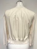 PHASE EIGHT CREAM WITH CONTRAST BACK 3/4 SLEEVE SHORT CARDIGAN SIZE 16