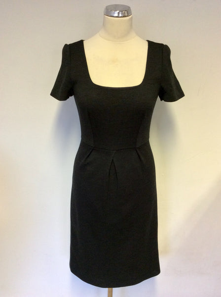 LK BENNETT DARK GREY WOOL PENCIL DRESS SIZE 8