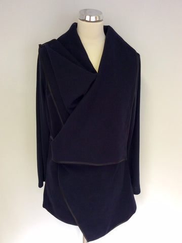 BRAND NEW IZABEL LONDON NAVY BLUE WATERFALL JACKET SIZE 10