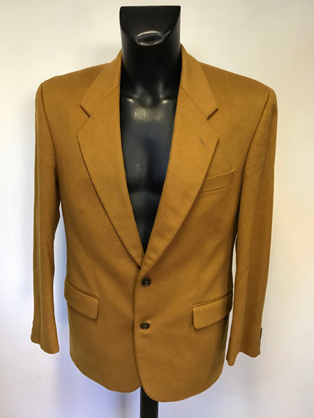 SAVOY TAYLORS GUILD TAN WOOL & CASHMERE BLEND JACKET SIZE 38R