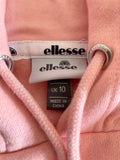 ELLESSE SPORTS PALE PINK HOODED SWEATSHIRT SIZE 10