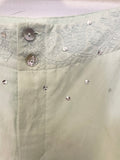 NOA NOA MINT GREEN SILK & LINEN BLEND EMBROIDERED & SEQUIN TRIM WIDE LEG TROUSERS SIZE M