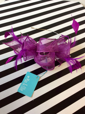 BRAND NEW MAX & ELLIE MAGENTA PINK FASCINATOR ON A HEADBAND