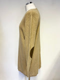 POLO RALPH LAUREN CAMEL MERINO WOOL & CASHMERE JUMPER DRESS SIZE XL