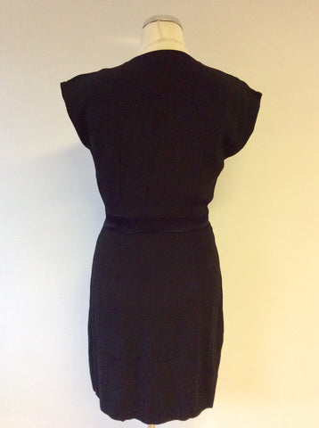 JIGSAW BLACK WRAP AROUND DRESS SIZE S