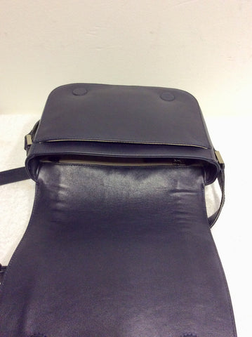 HOBBS DARK BLUE LEATHER SHOULDER/ CROSS BODY BAG
