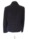 MARKS & SPENCER BLACK WOOL BLEND JACKET SIZE 16