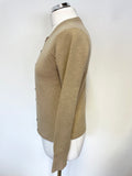 PURE COLLECTION CAMEL WOOL & CASHMERE LONG SLEEVE JUMPER SIZE 10