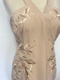KAREN MILLEN NUDE EMBROIDERED SPECIAL OCCASION PENCIL DRESS SIZE 14