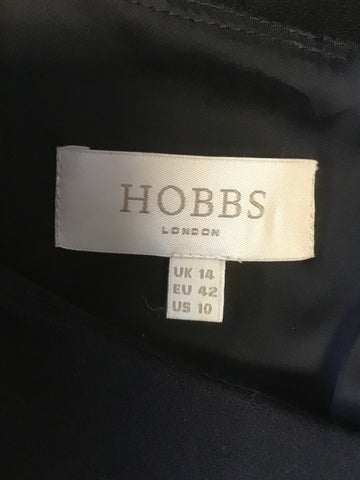HOBBS BLACK LONG SLEEVE SHIFT DRESS SIZE 14
