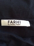 NICOLE FARHI BLACK DRAPED FRONT CAP SLEEVE TOP SIZE XL
