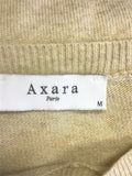 AXARA PARIS BEIGE LONG ASYMETRIC OVERSIZE PONCHO WITH ONE SLEEVE SIZE M