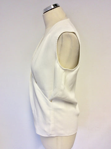 HOBBS INVITATION WHITE V NECKLINE CROSS OVER TOP SIZE 10