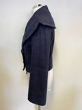 BRAND NEW JESIRE BLUE WOOL BLEND DOUBLE BREASTED FITTED JACKET SIZE S