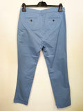 JIGSAW BLUE COTTON TAPERED LEG TROUSERS SIZE 12