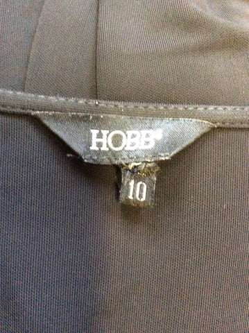 HOBBS BLACK V NECKLINE SHORT SLEEVE DRESS SIZE 10