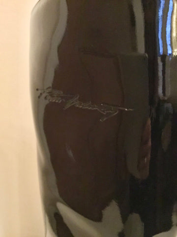 FINNISH DESIGNER PERTTI PALMROTH BLACK PATENT KNEE LENGTH BOOTS SIZE 5/38