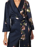 TED BAKER NAVY BLUE FLORAL KENSIDY ARBORETUM PYJAMA JUMPSUIT SIZE 2 UK 10/12