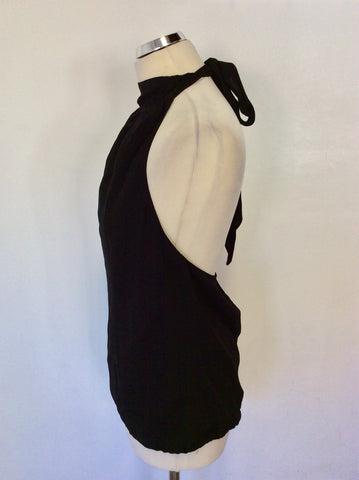 COAST BLACK HALTERNECK TOP SIZE 16
