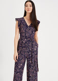 BRAND NEW PHASE EIGHT JAYESHA NAVY BLUE & MULTI COLOURED PAISLEY PRINT JUMPSUIT SIZE 10
