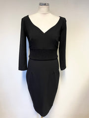 BRAND NEW WITH TAGS DIVA ALTONA BLACK & METALLIC WAIST BAND PENCIL DRESS SIZE L