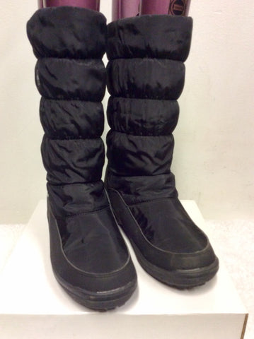 TRESPASS BLACK IZZIE CALF LENGTH SNOW BOOTS SIZE 4/37