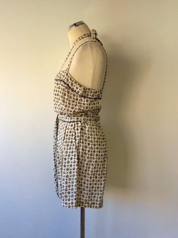 FRENCH CONNECTION BLACK & WHITE PRINT PLAYSUIT SIZE 14