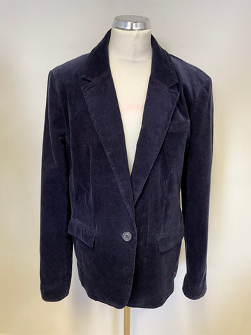 BRAND NEW JOULES NAVY BLUE CORDUROY TAILORED JACKET SIZE 18