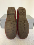 BRAND NEW JANE SHILTON ISABELLA RED LEATHER LOAFER FLATS SIZE 4/37