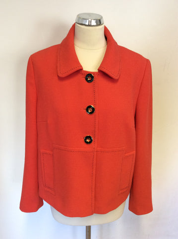 MARKS & SPENCER BRIGHT CHERRY RED JACKET SIZE 16