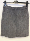 HERITAGE TWEEDS FROM NESS BLUE WOOL BLEND TWEED A LINE SKIRT SIZE 10