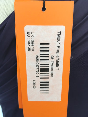 BRAND NEW KAREN MILLEN PURPLE ASYMMETRIC NECKLINE SLEEVELESS TOP SIZE 10