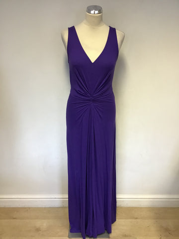 HOBBS PURPLE SLEEVELESS MAXI DRESS SIZE 8