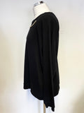 COAST BLACK WITH GOLD CHAIN TRIM LONG SLEEVED SWEATSHIRT SIZE L
