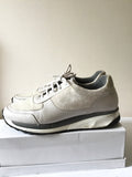 MINT VELVET ALINA STONE LEATHER & SUEDE TRAINERS SIZE 7/40
