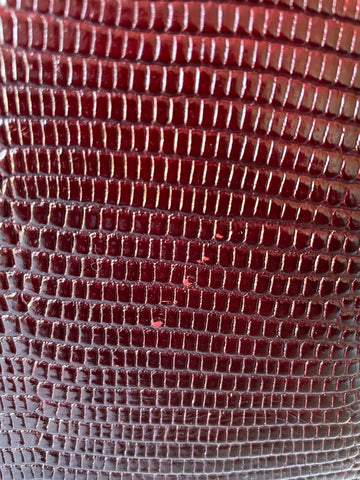 LK BENNETT DEEP RED OMBRÉ LEATHER LARGE SHOPPER/ SHOULDER BAG