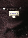 BRORA BURGUNDY WOOL,MOHAIR & ALPACA BLEND COAT SIZE 10