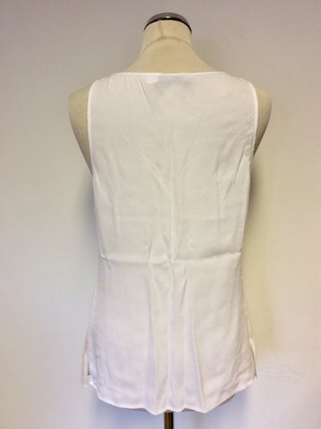 MINT VELVET WHITE LACE TRIM LAYERED SLEEVELESS TOP SIZE 12