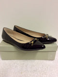 CARVELA BLACK PATENT FLAT PUMPS SIZE 5/38