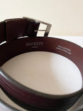HACKETT BROWN LEATHER 1.5 INCH BUCKLE FASTEN BELT SIZE 36”