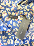 BRAND NEW MINT VELVET ALEX BLUE ANIMAL PRINT SHIRT DRESS SIZE 12