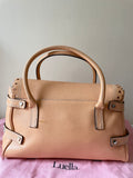 LUELLA TANGERINE SCALLOP BABY GISELE CALF LEATHER TOTE BAG